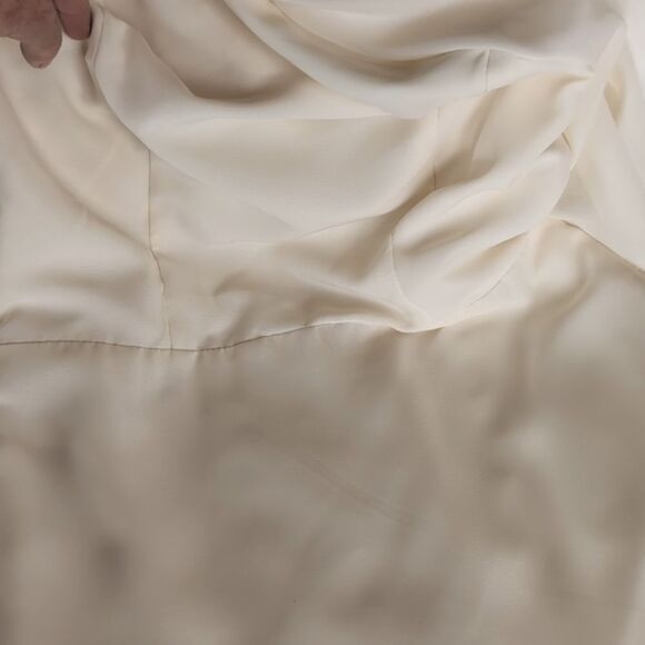 TS Couture Mother Of The Bride/ Cream Colored Chiffon Dress Sz8 - Picture 12 of 14